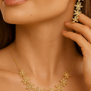 Conjunto Colar e Brinco Flor do Encanto