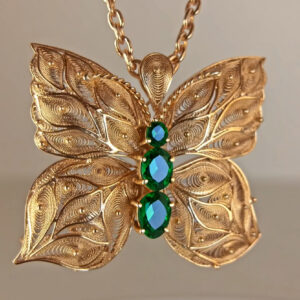 Borboleta de Filigrana em Ouro 18K